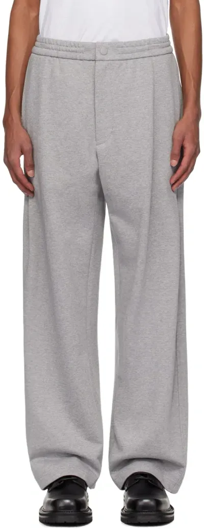 Solid Homme Gray Wide Jersey Sweatpants In 831g Grey