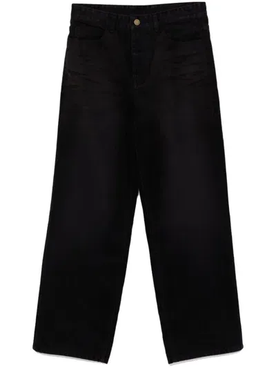 Solid Homme Straight-leg Jeans In Black