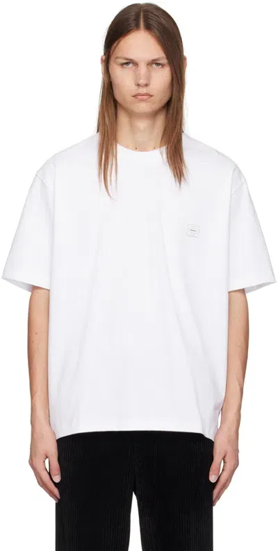 Solid Homme White Pixel T-shirt In 719w White