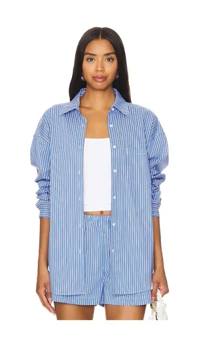 Solid & Striped The Jancy Blouse In Blue