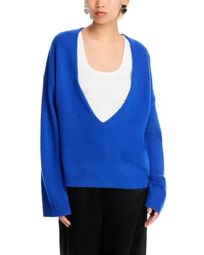 Solid & Striped The Lowell Cashmere Sweater In Cobalt