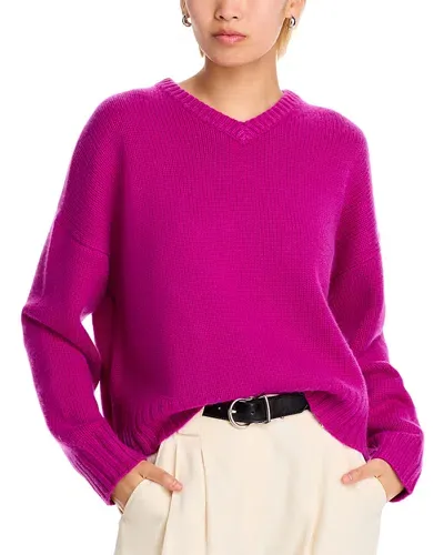 Solid & Striped The Reva Cashmere Sweater In Magenta