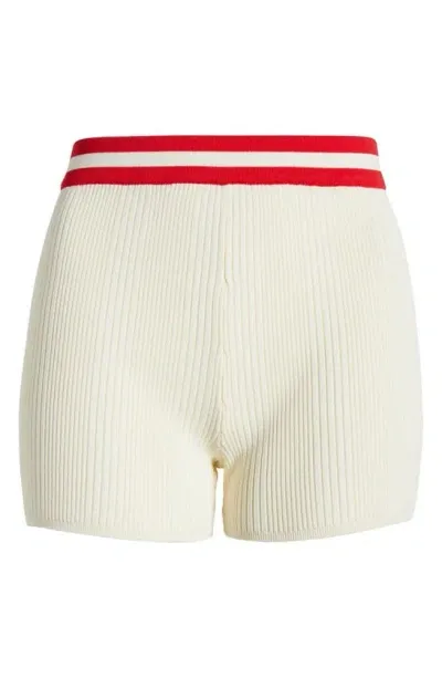 Solid & Striped The Ronnie Cover-up Sweater Shorts In Red