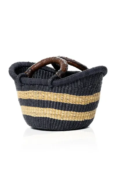 Sonder & Holliday The Petite Victoria Basket No. 3 In Black,white