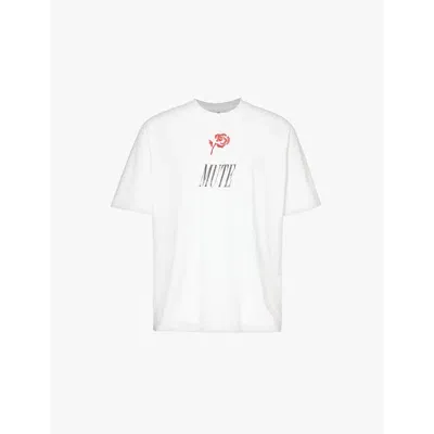 Song For The Mute Mute Graphic Print Cotton-jersey T-shirt In White