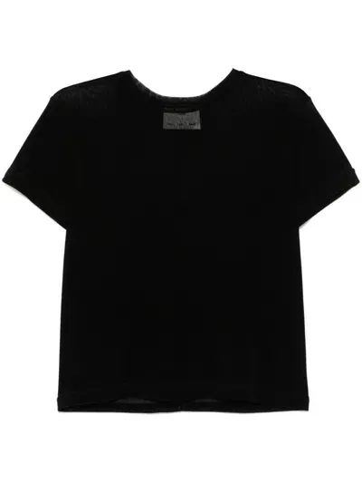 Song For The Mute Velvet T-shirt In Black