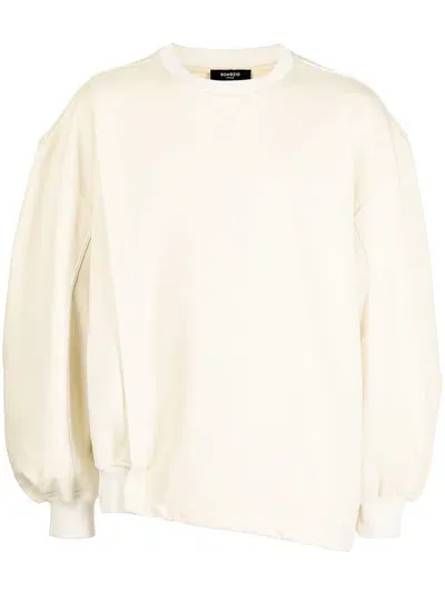 Songzio Asymmetric Crewneck Sweatshirt In Yellow