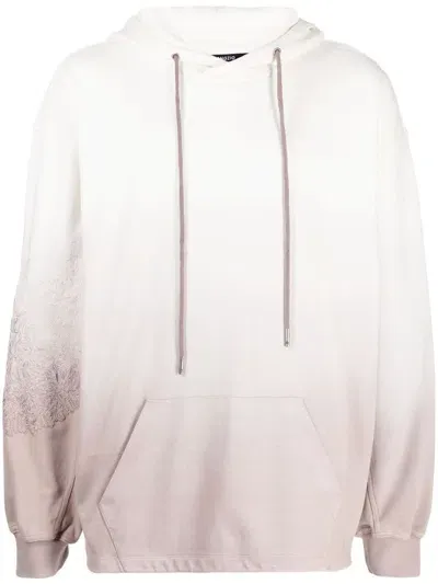 Songzio Gradient-effect Embroidered Hoodie In White