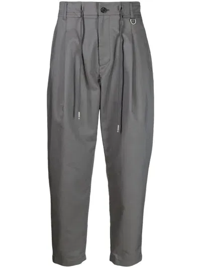 Songzio Mid-rise Pleated Trousers In Grey