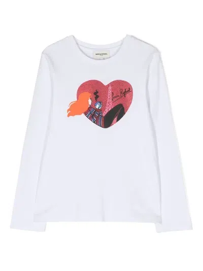 Sonia Rykiel Enfant Kids' Illustration-print Long-sleeve T-shirt In White