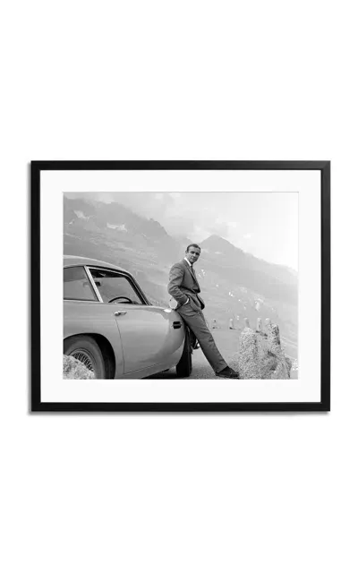 Sonic Editions Connery And His Aston Martin Framed Photography Print In Black