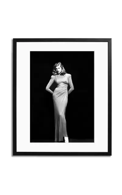 Sonic Editions Lauren Bacall Posing Framed Photography Print In Black