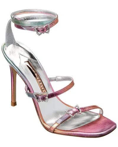 Sophia Webster Venus Metallix Ombre Leather Stiletto Sandals In Neutral