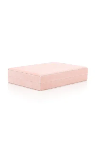 Sophie Bille Brahe Tresor Velvet Jewelry Box In Coral