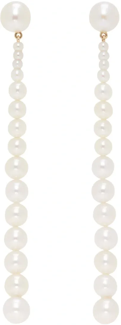 Sophie Bille Brahe Piazza 14kt Gold & Pearl Earrings