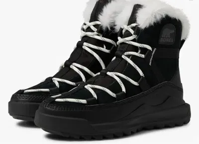 Sorel Ona Rmx Glacy Wp In Black Suede