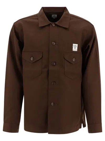 South2 West8 Smokey Jackets In Brown