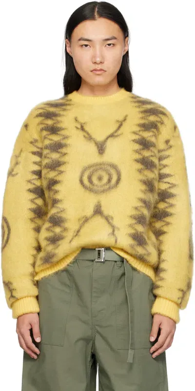 South2 West8 Yellow Mohair Sweater In A-beige