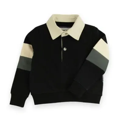 Sovereign Code Babies'  Rush Collar Knit Shirt In Black