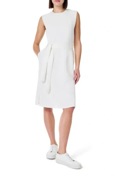 Spanx Aire Sleeveless Scuba Knit Dress In Powder