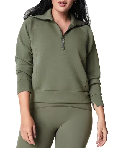 Spanx Airessentials Half Zip Sweatshirt In Clover