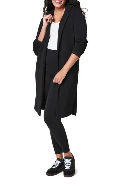 Spanx Womens Very Black Airessentials Stretch-woven Longline Coat