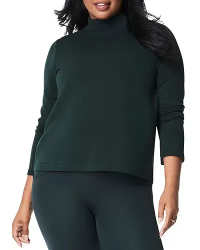 Spanx Airessentials Mock Neck Top In Essex Green