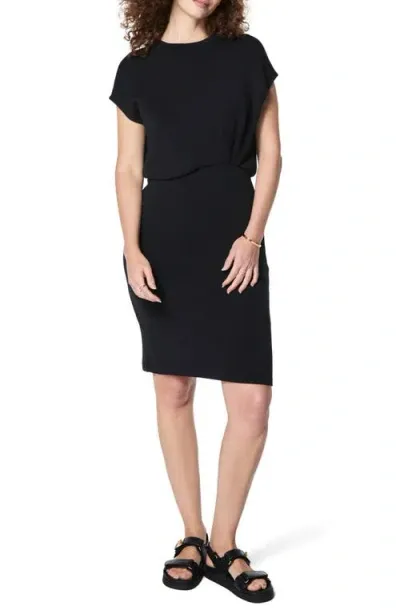 Spanx Airessentials Gathered Waist Dress In Very Black