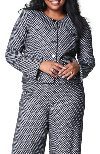 Spanx ® Plaid Ponte Jacket In Bipld Clblk Mnlt