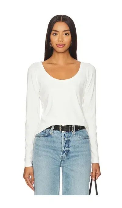 Spanx Rib Scoop Tee In White