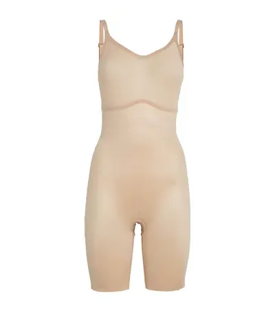 Spanx Thinstincts 2.0 Mid-thigh Bodysuit - Medium Control In Beige