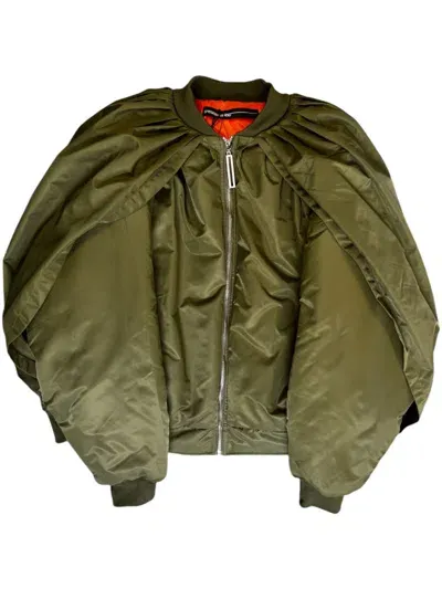 Spencer Badu Bubble Bomber Jacket In Green