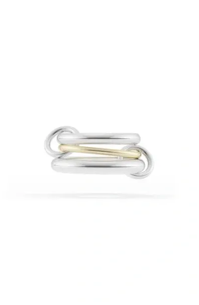 Spinelli Kilcollin Amaryllis Mixed Metal Linked Stack Ring In Silver/gold