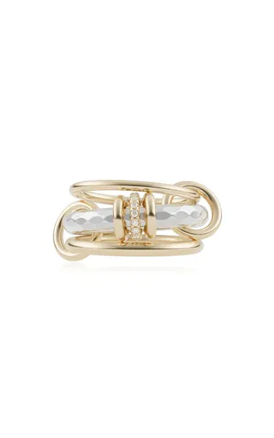 Spinelli Kilcollin Gemini 18k Yellow Gold; Sterling Silver Diamond Ring