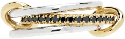 Spinelli Kilcollin Silver & Gold Tigris Noir Ring In Sterling Silver Yg