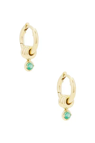 Spinelli Kilcollin Zahra Hoop Emerald Earrings In 18k Gold & Emerald