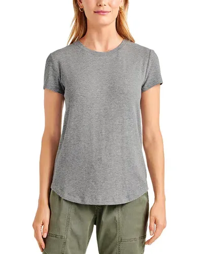 Splendid Abbie Slub Crewneck Tee In Heather Gray