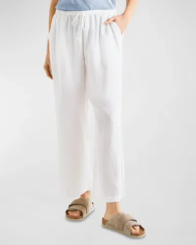 Splendid Dawson Linen Blend Drawstring Pants In White