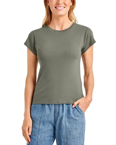 Splendid Faye Crewneck Tee In Green