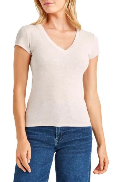 Splendid Faye V-neck Tee In Lead