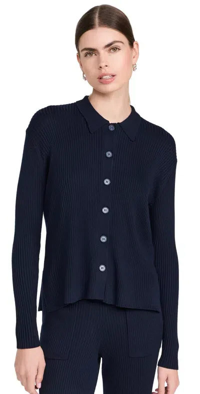 Splendid Georgie Polo Button Down Navy