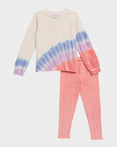 Splendid Kids' Girl's Sunset Tie Dye Two-piece Set