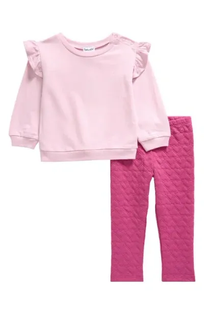 Splendid Girls' Ruffle Top & Leggings Set - Baby In Primrose