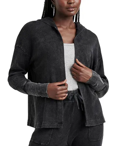 Splendid Jaime Thermal Cardigan In Black Wash