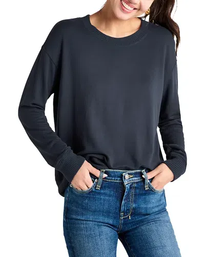 Splendid Supersoft Pullover Sweatshirt In Navy