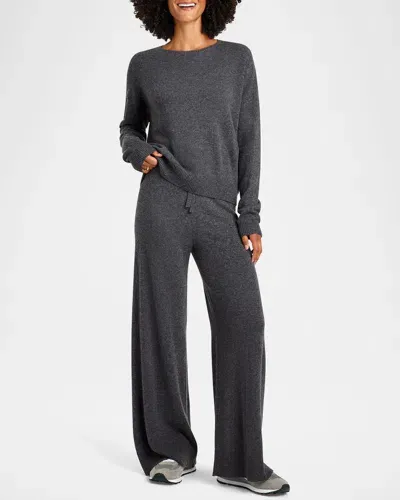 Splendid Tori Cashmere Sweater In Heather Shadow