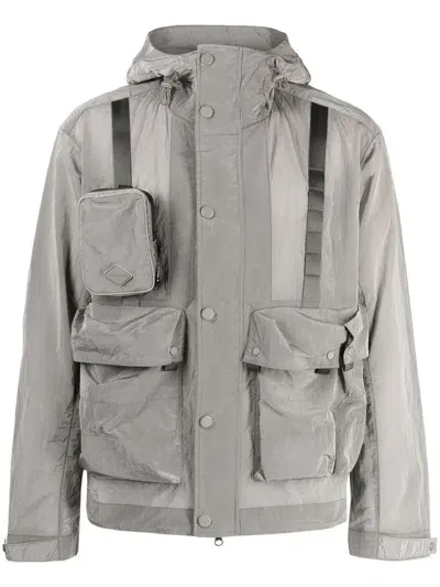 Spoonyard Lightweight Hooded Shell Jacket In Grey