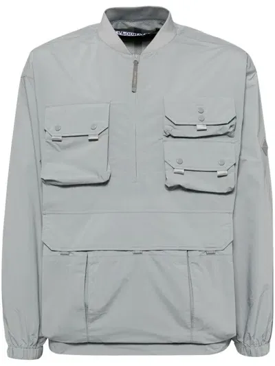 Spoonyard Multi Pocket Long-sleeves Windbreaker In Grey