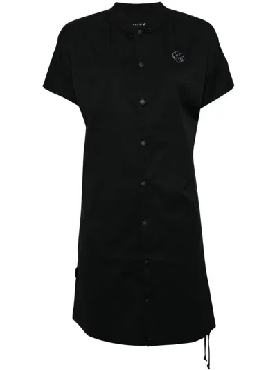 Sport B. By Agnès B. Baseball-collar Shirt Dress In Black