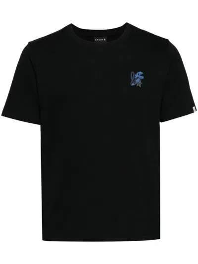 Sport B. By Agnès B. Logo-embroidered T-shirt In Black